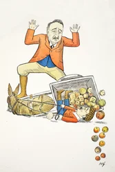 The Diamond Mine R, illustration från The Struwwelpeter Alphabet, vers av Harold Begbie (1871–1929)